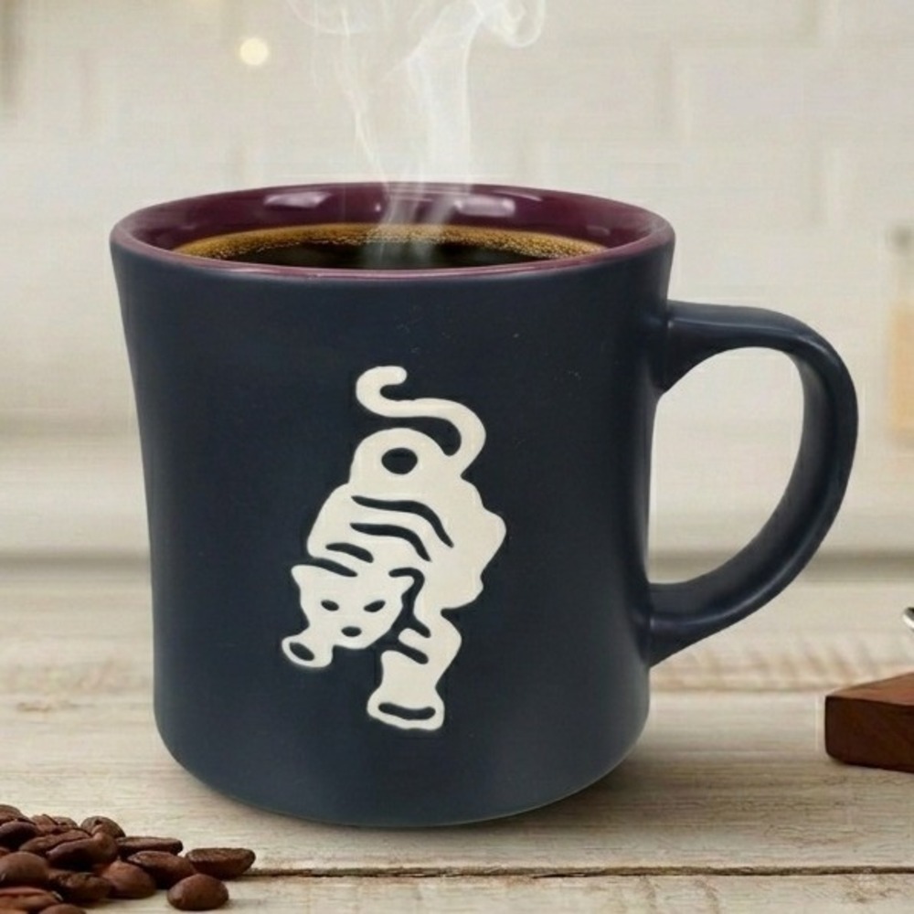 Starbucks Year of the Tiger Mug 2012 Matte Black New Bone China Coffee Cup 12oz